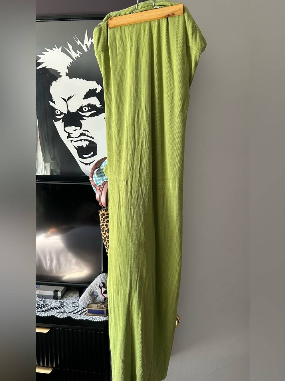 Plus size Fashion Nova women’s Light Olive Green Stretch long tube dress